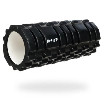 DrFit Roller do masażu i rehabilitacji z wypustkami czarny ø 15x33