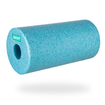 DrFit Travel roller do masażu i rehabilitacji gładki błękitny ø 15 x 30 cm