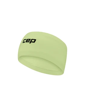 Lekka sportowa opaska na głowę do biegania unisex limonkowa Core Run CEP