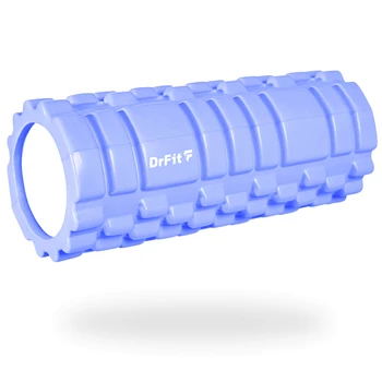 DrFit Roller do masażu i rehabilitacji z wypustkami jasnofioletowy ø 15x33