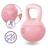 DrFit Kettlebell odważnik kulowy z piaskiem do ćwiczeń siłowych różowy 8 kg